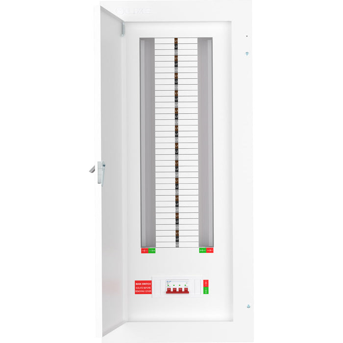 LIVE Electrical TPN24-125 24 Way TP&N Distribution Board with 4 Pole 125A Main Switch Incomer