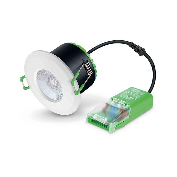 JCC JC1001WHCP V50 Fire-rated LED downlight 6W 700lm IP65 WH -Contractor pack of 10 - westbasedirect.com