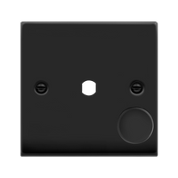 Click Deco VPMB140PL Victorian 1G Unfurnished Dimmer Plate & Knob (650W Max) - Matt Black