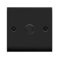Click Deco VPMB161 Victorian 1-Gang 2-Way 100W LED Dimmer Switch - Matt Black