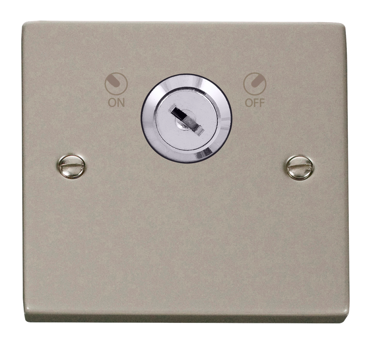 Click Deco VPPN660 Victorian 20A DP 1G Key Lockable Switch - Pearl Nickel - westbasedirect.com