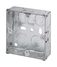 Click WA093 1 Gang 25mm Deep Galvanised Steel K.O. Box