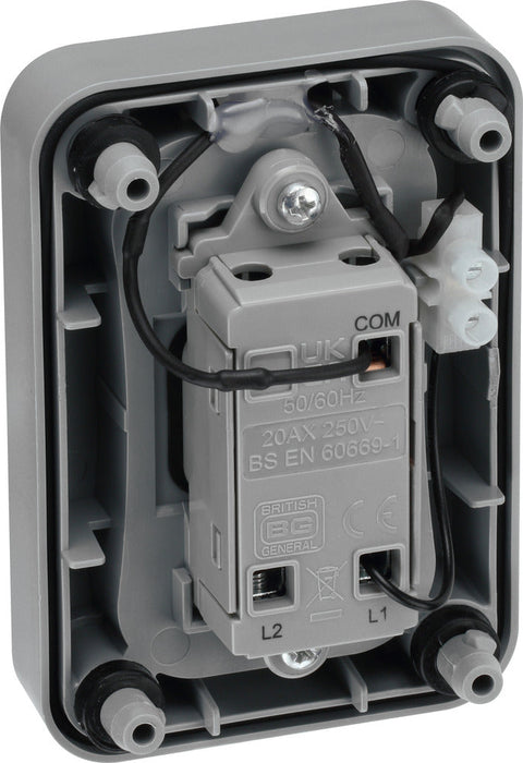 BG WP12S Weatherproof Nexus Storm 20AX 1G 2-Way Switch Slim - westbasedirect.com