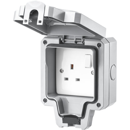 LIVE Electrical WP1G13A-A Weatherproof IP66 13A 1 Gang Switched Socket - westbasedirect.com