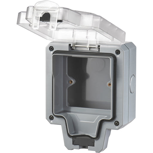 LIVE Electrical WP1G13A-B Weatherproof IP66 13A 1 Gang Empty Enclosure - westbasedirect.com