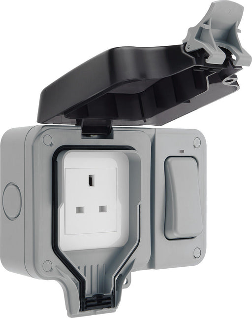 BG WP21ES Weatherproof Nexus Storm 13A 1G Socket +External Switch - westbasedirect.com