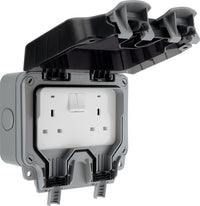 BG Electrical WP22 Outdoor Socket – 13A Double Switch (IP66)