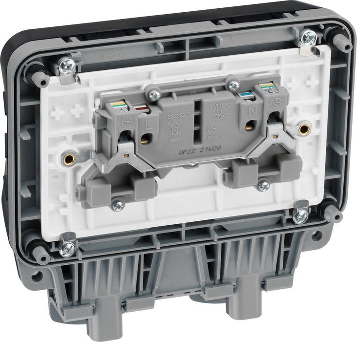 BG WP22 Weatherproof Nexus Storm 13A 2G Switched Socket - westbasedirect.com