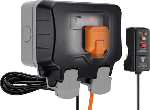 BG WP22KIT/3 Weatherproof Nexus Storm 13A 2G Switched Socket +3m Flex & RCD Plug - westbasedirect.com