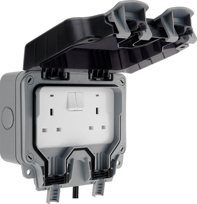 BG WP22KIT/3 Weatherproof Nexus Storm 13A 2G Switched Socket +3m Flex & RCD Plug - westbasedirect.com