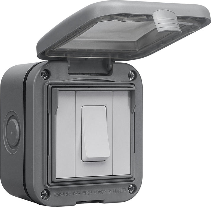 BG WPB12 Weatherproof IP55 10AX 1G 2-Way Switch - westbasedirect.com