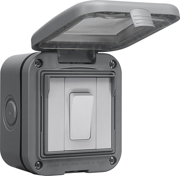 BG WPB12 Weatherproof IP55 10AX 1G 2-Way Switch - westbasedirect.com