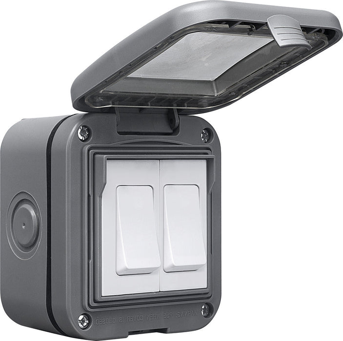 BG WPB42 Weatherproof IP55 10AX 2G 2-Way Switch - westbasedirect.com