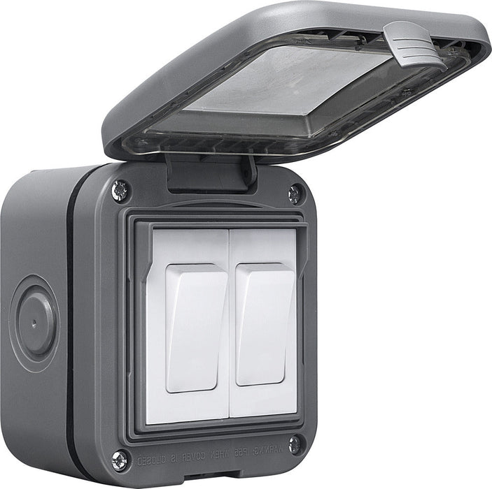 BG WPB42 Weatherproof IP55 10AX 2G 2-Way Switch - westbasedirect.com