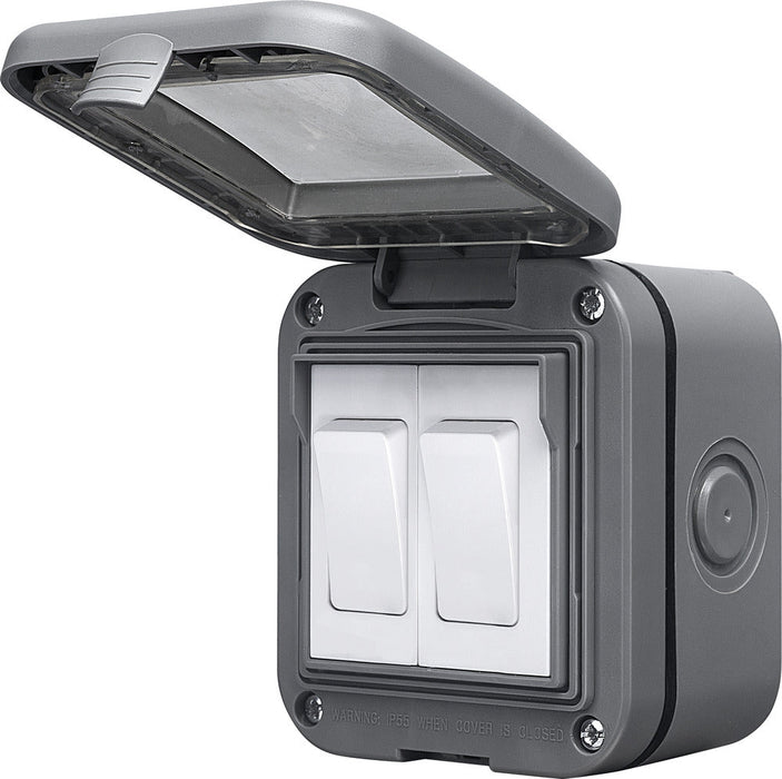 BG WPB42 Weatherproof IP55 10AX 2G 2-Way Switch - westbasedirect.com