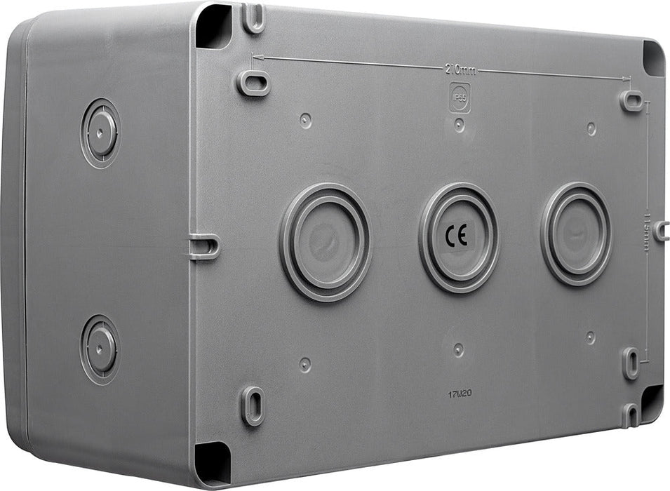 BG WPBJB2 Weatherproof IP55 Junction Box (H135 x W270 x D180 MM) - westbasedirect.com