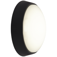 Ansell AHELED/CB Helder 12W IP54 CCT Circular Plain Bulkhead Black 3000K/4000K/6000K