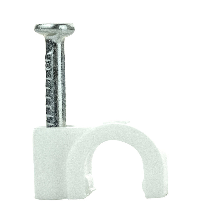 BG CCR5/50 White Round 5mm Cable Clips - 50 Pack - westbasedirect.com