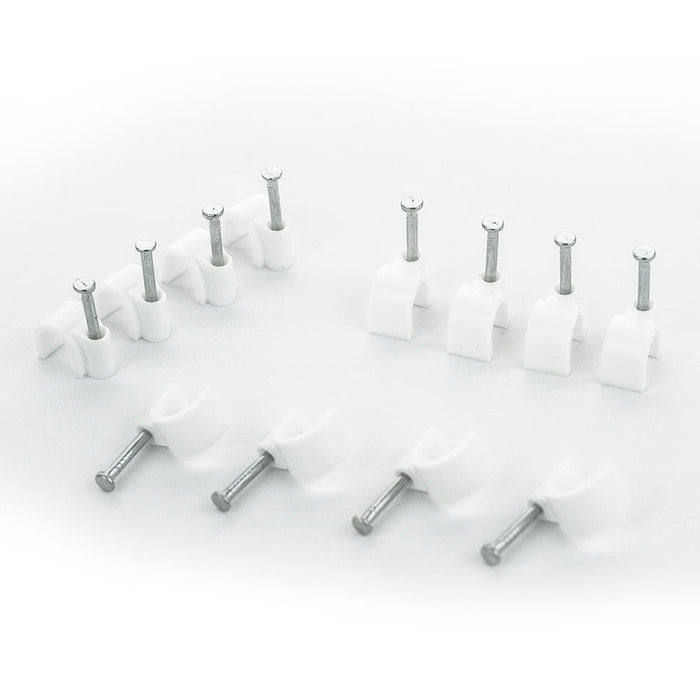 BG CCR10/50 White Round 10mm Cable Clips - 50 Pack - westbasedirect.com