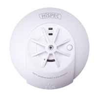 HiSPEC HSSA/HCO/FF10 Mains Power INTERCONNECTABLE COMBI Fast Fix Heat & Carbon Monoxide Detector with 10yr Rech Lithium Battery Backup
