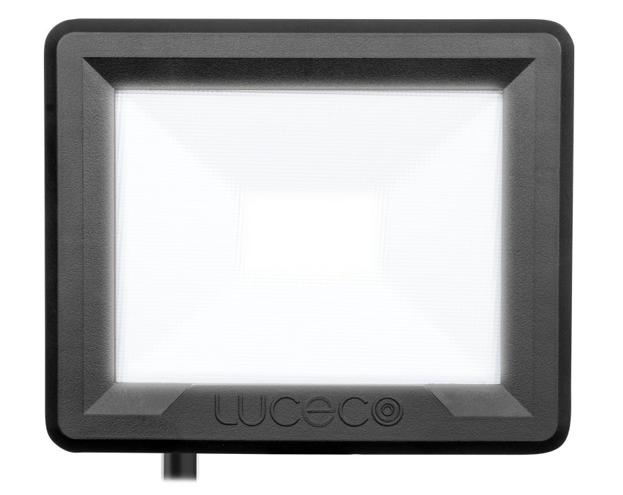 Luceco 30W 2400lm 4000K IP65 ECO Slimline Non-PIR Floodlight Black - westbasedirect.com