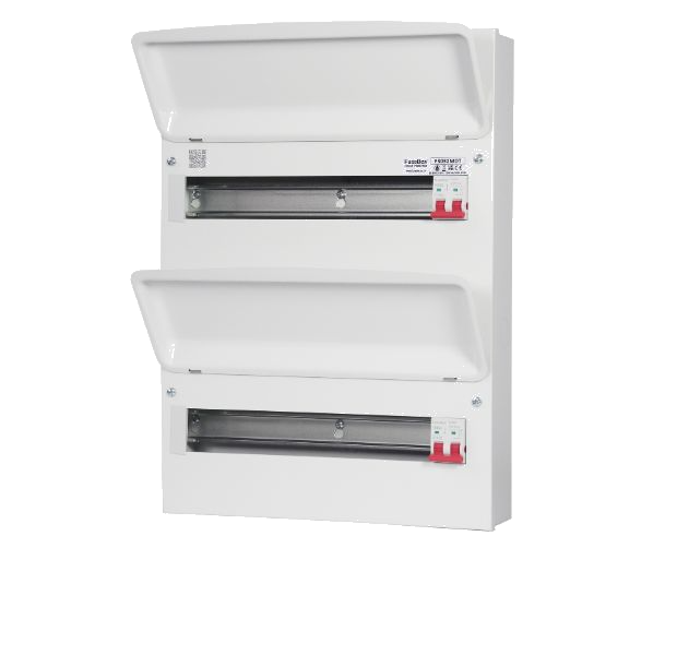 FuseBox F3032MDT 32 Way (16/16) Dual Tariff Consumer Unit with 2x100A Main Switch - westbasedirect.com