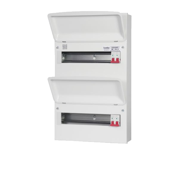 FuseBox F3024MDT 24 Way (12/12) Dual Tariff Consumer Unit with 2x100A Main Switch - westbasedirect.com