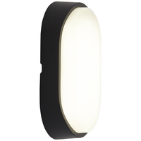 Ansell AHELED/OB Helder 12W IP54 CCT Oval Plain Bulkhead Black 3000K/4000K/6000K