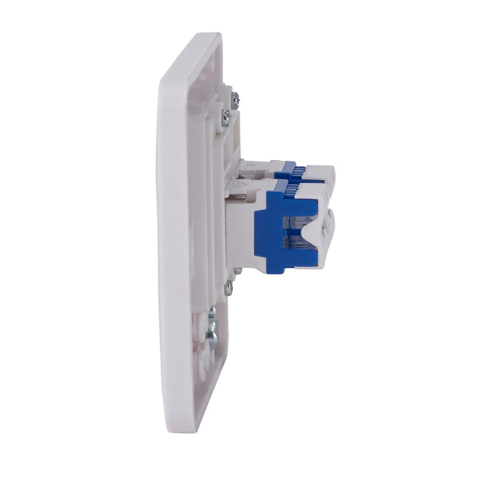 Schneider Electric GGBL7072C5 Lisse White Moulded Twin RJ45 CAT5e Data Socket - westbasedirect.com