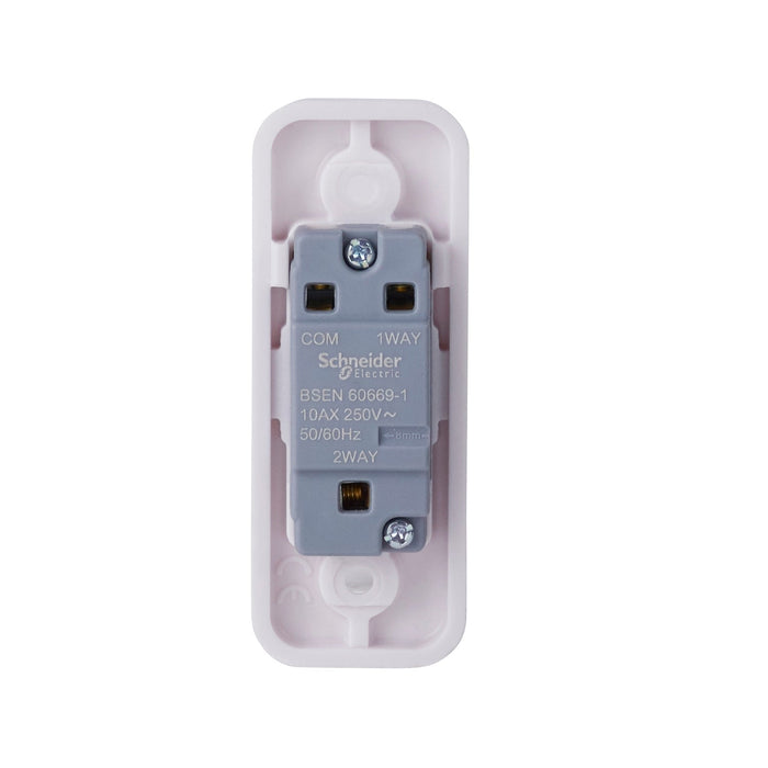 Schneider Electric GGBL1012A Lisse White Moulded 10AX 1G 2-Way Retractive Architrave Plate Switch - westbasedirect.com