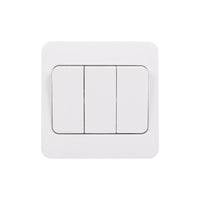 Schneider Electric GGBL1032WS Lisse White Moulded 10AX 3G 2-Way Wide Rocker Switch (Display Packaged)