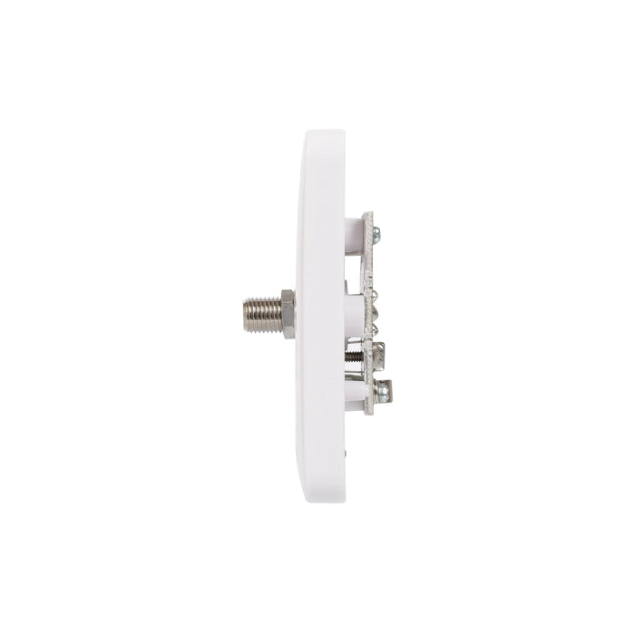 Schneider Electric GGBL7030S Lisse White Moulded Single Satellite "F" Type Socket Outlet (Display Packaged) - westbasedirect.com
