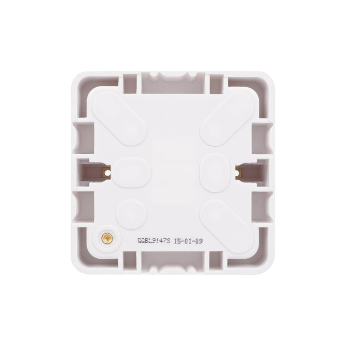 Schneider Electric GGBL9147S Lisse White Moulded 1G 40mm Deep Surface Pattress Box (Display Packaged) - westbasedirect.com