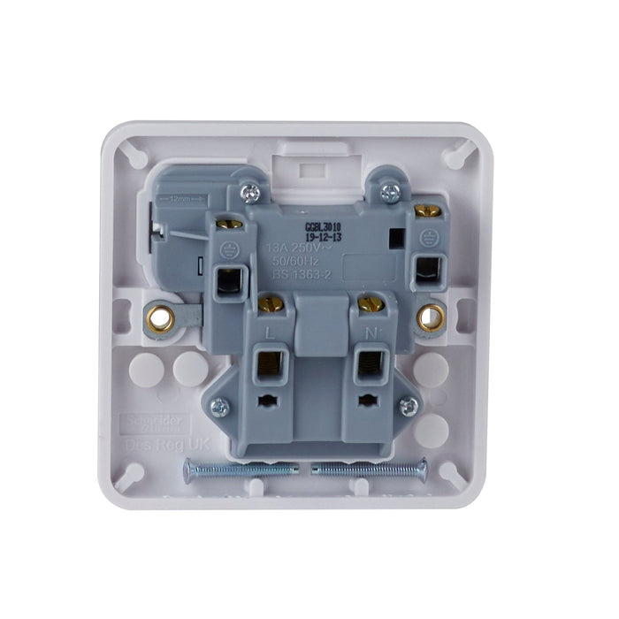 Schneider Electric GGBL3010 Lisse White Moulded 13A SP 1G Switched Socket - westbasedirect.com