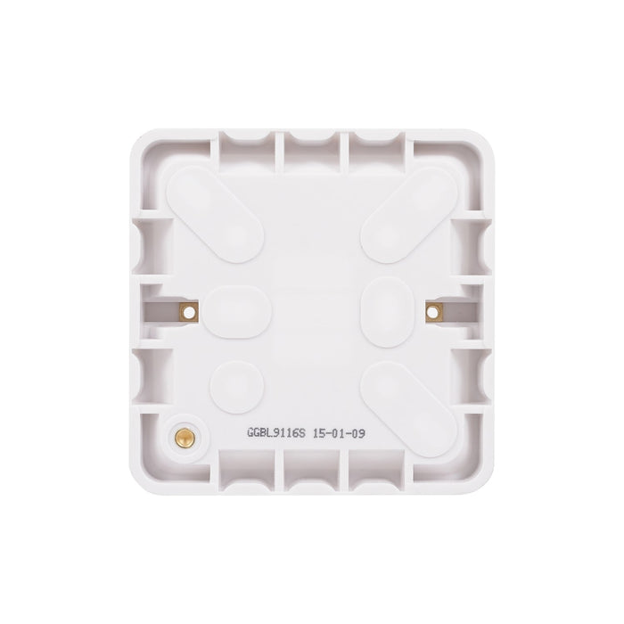 Schneider Electric GGBL9116S Lisse White Moulded 1G 16mm Deep Surface Pattress Box (Display Packaged) - westbasedirect.com