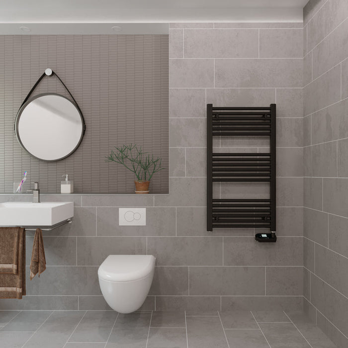 ATC RFTR920BL Pacific RF Smart Heated Towel Radiator Black 450W 0.45kW - westbasedirect.com