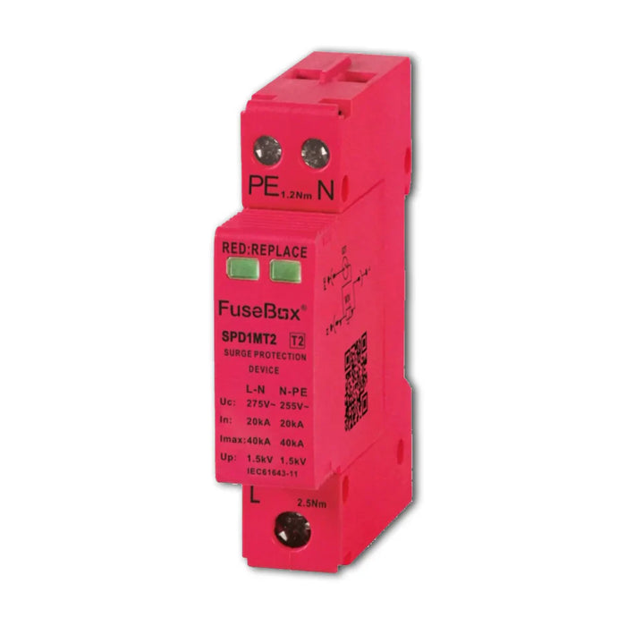 Fusebox SPD1MT2 Single Module Direct To Busbar Type 2 Surge Protection Device