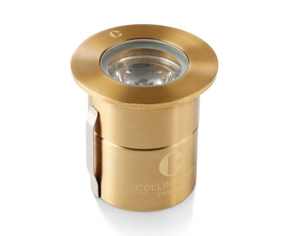 Collingwood GL019AWBX27 GL019 1W/2W IP68 Low Voltage LED Groundlight, Antique Brass, Wide Beam, 2700K - westbasedirect.com