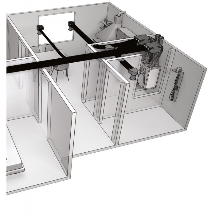 Blauberg KOMFORT-EC-SB-550 Komfort Vertically Mounted MVHR Mechanical Ventilation Unit with Heat Recovery - westbasedirect.com
