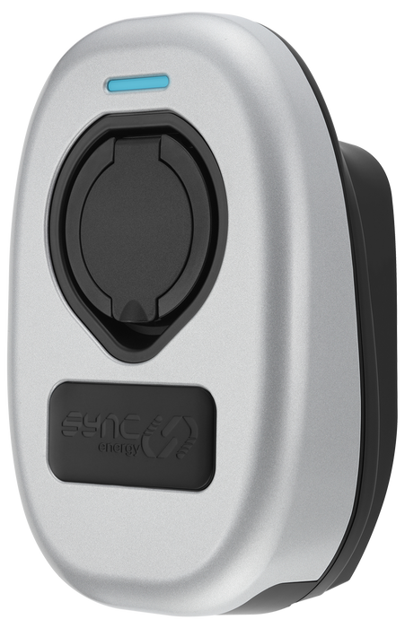 BG SyncEV EVWC2S22GGR EV Wall Charger 22kW Three Phase Type 2 Socketed Wi-Fi/LAN/4G/RFID - Black - westbasedirect.com