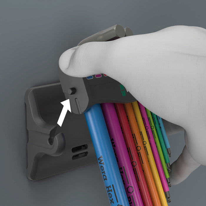Wera 05133165001 950/9 Hex-Plus Multicolour 3, L-key set, metric, BlackLaser - westbasedirect.com
