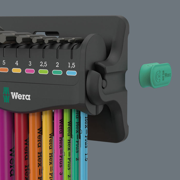 Wera 05133165001 950/9 Hex-Plus Multicolour 3, L-key set, metric, BlackLaser - westbasedirect.com