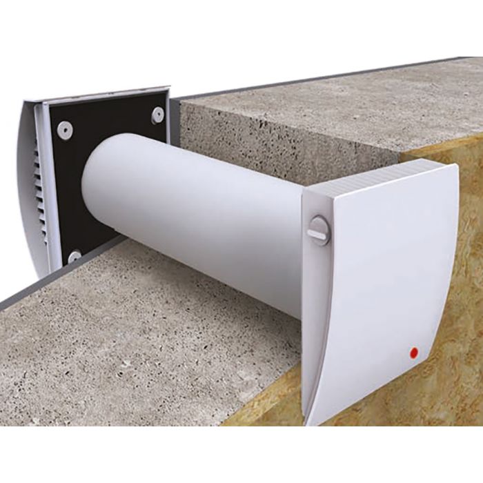 Blauberg AERIS-MINI-GRY Aeris-Mini Decentralised Single Room Heat Recovery Unit - Grey Cowl - westbasedirect.com