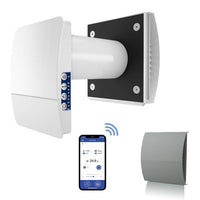 Blauberg VENTO-MINI-AIR-GRY Vento Mini-Air Decentralised Single Room Heat Recovery Unit - WiFi - Grey Cowl