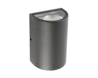 Collingwood WL015G30 WL015 IP65 13W Up-Down Wall Light, 3000K, Grey Aluminium