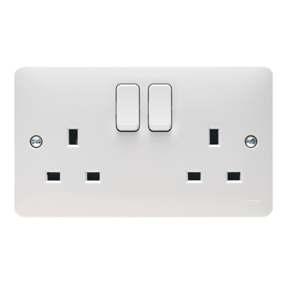 Hager Sollysta White Moulded Switches & Sockets