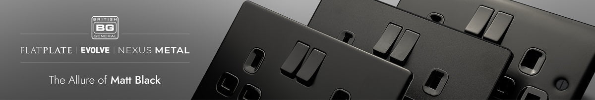 BG Electrical Matt Black Switches and Sockets — B2Belectrical.com