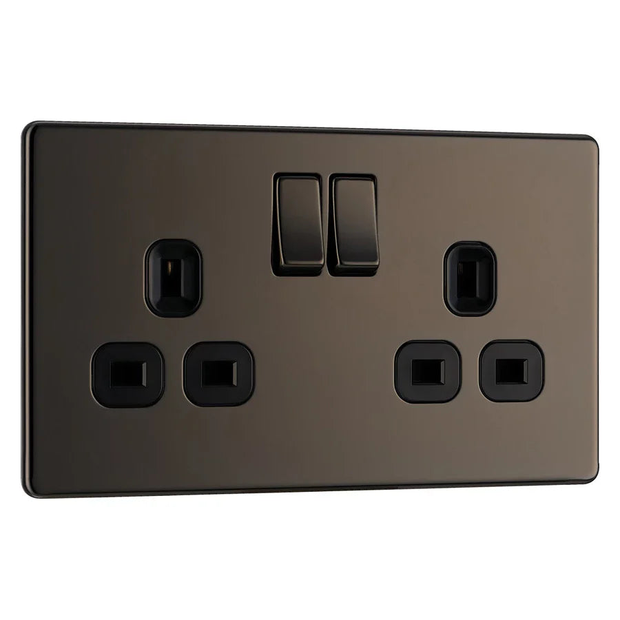 BG Flatplate Screwless Black Nickel