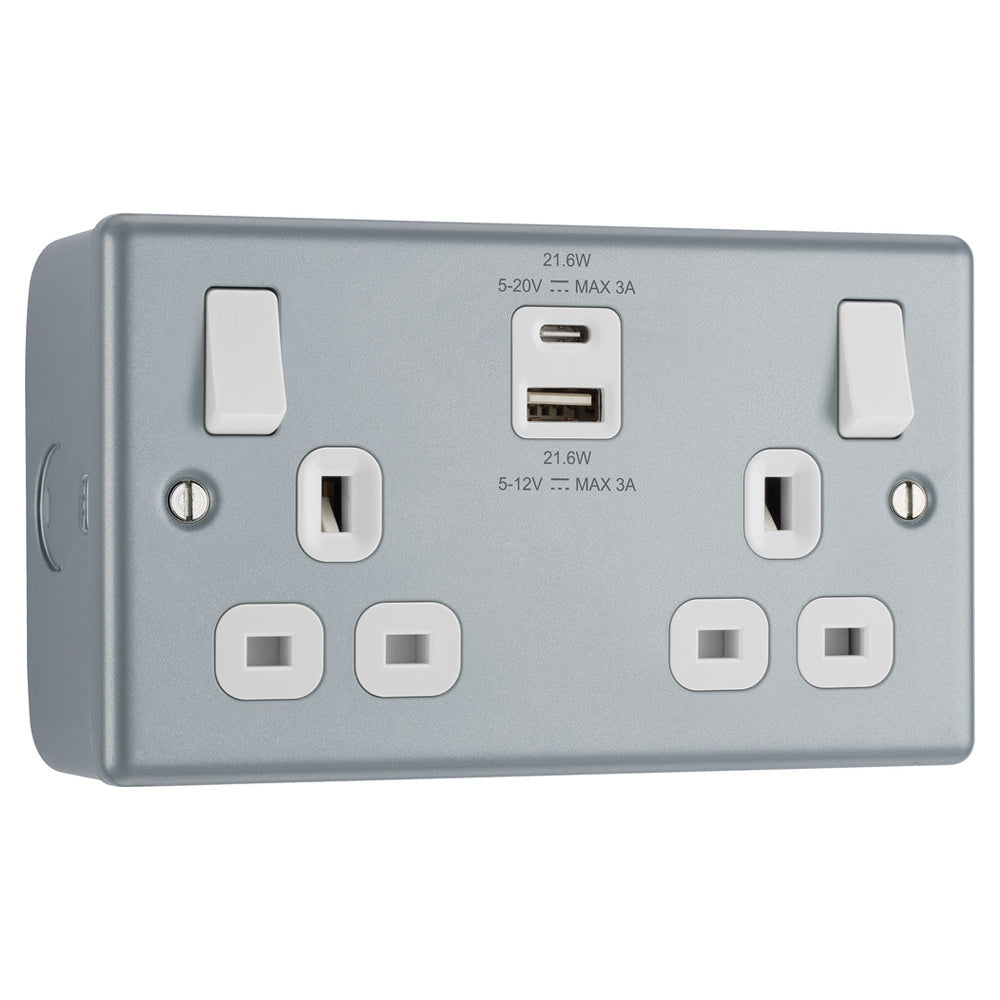 Ubbc Socket BG Metal Clad USB Sockets — B2Belectrical.com