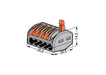 Wago 222-415 4mm² 5-Way Compact Splicing Connector - Gray - westbasedirect.com